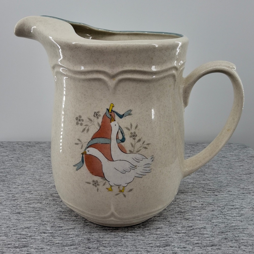 Vintage International China Marmalade Goose Stoneware Pitcher